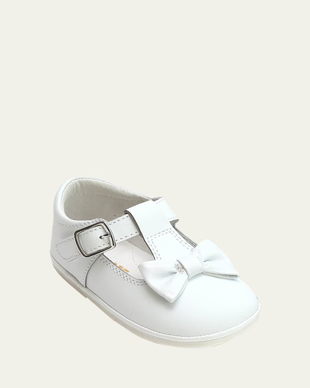 Girl's Minnie Leather Bow Mary Jane, Baby